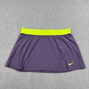 Nike Sportswear Skirt Skort Womens Medium Purple Green Dri-Fit Athletic Tennis